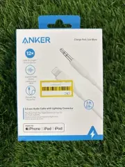 Anker 3 FT 3.5mm Audio Aux Adapter for Apple iPhone iPad - White
