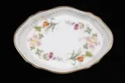 RARE! IWEDGWOOD MIRABELLE PATTERN PORCELAIN SILVER TRAY SIZE 4.5 LONG NEW IN BOX