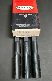 CLEVELAND USA 1"-12 NF TAP SET HSS TAPER PLUG & BOTTOM Machinist Tool