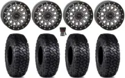 System 3 SB-6 15" Wheels Gunmetal (5+2) 30" Intersect Tires Renegade Outlander