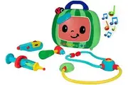 CoComelon Official Musical Checkup Case, Plays Clips from Doctor Checkup Song Includes 4 Themed Medical Doctor Accessories Thermometer, Syringe, Stethoscope, and More for Fun Role Play, Green