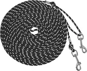 Reflective Cat Cable Out Leash - 30FT Escape Proof Walking Lead for Puppies/Kittens/Small Animals, Durable Safe Training Play Outdoor Yard Long (Black)
