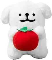 shpuuyy Dog Plush Bag Charm,Adorable Puppy Hold Tomato Backpack Pendant | Purse Bag Keychain Charm Cute Stuffed Animal for Kids Adults, Refer to description, Plush, Unisex