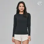 ADISI 女TACTEL PRO長袖快乾排汗圓領上衣AL2391060 (S-XL) 黑色