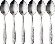 Nagao Hammertone Dinner Spoon, Set of 6, Stainless Steel, Made in Japan