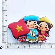 (Vietnam) Fridge Magnet,Creative Travel Commemorate Crafts 3D Ornaments Magnetism Resin Material Refrigerator Stickers