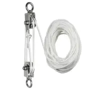 Hoist Pulley System Heavy Duty Stainless Steel, Snatch Swivel Block Double Pu...