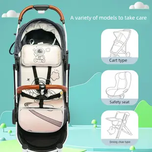 夏季嬰兒車涼蓆冰藤冰絲雙面透氣防滑兒童推車坐墊清爽舒適 (3.2折)