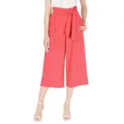 ANNE KLEIN NEW Women's Paperbag Tie Waist Gaucho Capris, Cropped Pants TEDO