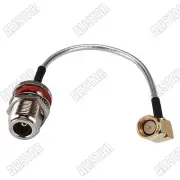 SMA Male Plug Right Angle to N Female Semi-Flexible RF Cable RG405 0.086" 100cm