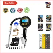 Precision Digital Tire Inflator with Pressure Gauge - Portable Kit for All Ve...