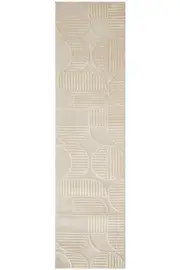 Lotus Leo in Beige Runner Rug