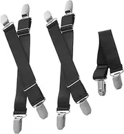 5pcs Boot Straps for Riding Elastic Pant Clips High Elasticity Anti-slip Adjustable Size Suitable for Types of Pants