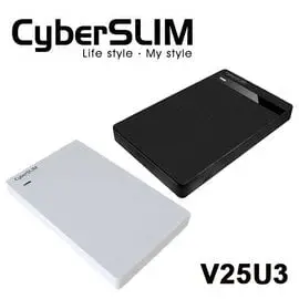 CyberSLIM 大衛肯尼 V25U3 2.5吋 硬碟外接盒 黑色 白色