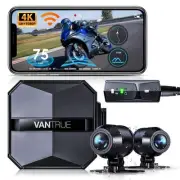 F1 Motorcycle 4K Dash Cam Front and Rear, 4K + 1080P Motorcycle Camera, Full ...