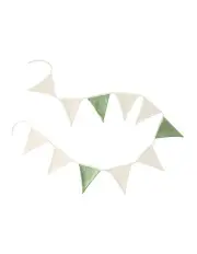 [Cattywampus] Garland Bunting Flags in Beige/Sage