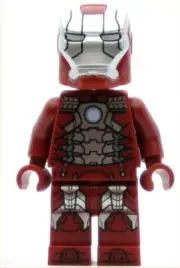 LEGO Super Heroes Minifigure Iron Man Mark 5 Armor Trans-Clear Head (Genuine)