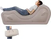 BALAPET Inflatable Yoga Chaise Lounge Reading Chair Outdoor Indoor Zero Gravity Chaise Lounger Ergonomic Positioning for Better Relaxation Living Room Lounge Sofa for Reading Working Yoga Resting