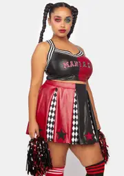 [Trickz N' Treatz] Plus Harlequin Dreams Cheerleader Costume