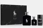 Ralph Lauren Polo Black 4.2oz Eau De Toilette,Deodorant Stick and Travel Spr Set