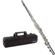 Yamaha Silver Student Flute Offset G YFL 222HD w/ Case & Bag