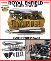 Royal Enfield "GLOSS FINISH EXHAUST For Super Meteor 650