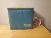 Thermos Soft Sided Lunch Bag With Carrying Strap Teal Green Gold New
