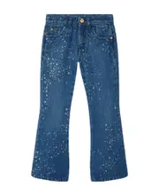 Versace Kids Logo Patch Star-Printed Flared Jeans 12,14Y,12Y,10Y Blue