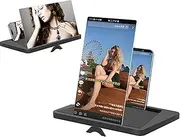 12" Foldable Smartphone Screen Magnifier for Cell Phone, Portable 3D hd Mobile Phones Video Amplifier with Vertical and Horizontal Magnifying Display for Smartphones, for Watching Movie Videos