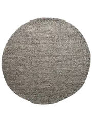Avani Dark Grey Stone Loop Round Rug