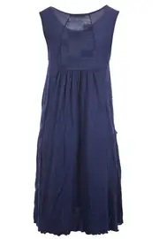 Rectangles Patchwork Pocket Dress--VIG-VW323