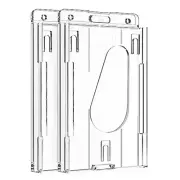 2PCS Clear PC ID Badge Holder with Thumb Slot D4K44582