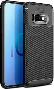 AVANA Case for Samsung Galaxy S10e Protective Case Flexible Slim Case Black Silicone TPU Shell Carbon Fibre Bumper Cover Carbon Look