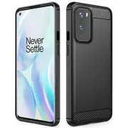 Heavy-Duty Soft Full Body Bumper Carbon Fiber Case Cover f OnePlus 9 Smart Phone