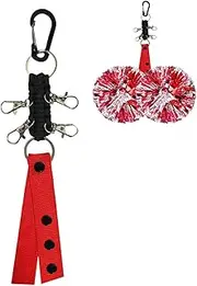Pom Poms Holder for Cheerleader | Adjustable Pom Poms Holder,Cheerleading Keychain Backpack Straps for Cheerleader Color Balls Hair Cords Headbands