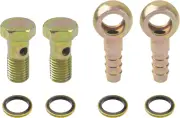 2 Sets M12 Banjo Hose Barb Bolt Fittings Banjo Bolt Screw Crush Washer Kit for C