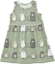 [Caihoyu] Girl Tank Dresses Toddler Soft Spring Dresses Summer Active Playwear, Multicolor08, 8 Years
