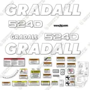 Fits Gradall 524D Decal Kit Telehandler Decals Reproduction Stickers - 3M VINYL!