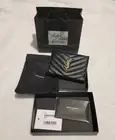 SAINT LAURENT YSL Cassandre Matelassé Bi-fold Wallet in Grain de Poudre Leather