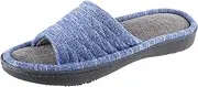 [isotoner] Women's Andrea Open Toe Slide Slipper with Moisture Wicking for Indoor/Outdoor Comfort and Arch Support