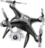 SIMREX X11 GPS Drone with 4K HD Camera 2-Axis Self-stabilizing Gimbal 5G WIFI FPV Video RC Quadcopter, GPS Auto Return Home with Follow Me, Altitude Hold Headless Brushless Motor Remote Control, Black