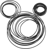 ibasenice 90pcs Cassette Rubber Belts for Tape Players Cassette Recorder Drive Belts Replacement Square Flat 1mm for Maintenance