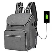 Mummy Maternity Nappy Bag With Usb Interface Grey Nappy Bags