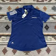 ADIDAS GOLF Women's Short Sleeve Polo Shirt Kraft Heinz Blue Size Medium NWT B2