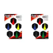 2x Formula Sports Ultra 100-Micron Dart Flights Tail/Wing Replacement Assorted