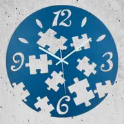 Funky Puzzle Piece Kids' Wall Clock - Playful Design for Playrooms!