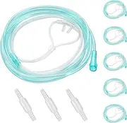 5 Pack Cannula Nasal 7 FT Soft Nasal Cannula Tubing for Oxygen Nose Tubing - High Flow, Kink Resistant, Highly Visible, Lightweight Tubing with 3 Pack Tubing Connector