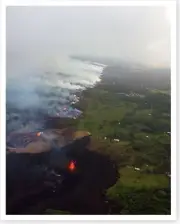2018 Kilauea Volcano Leilani Estates Fissure System Aerial Silver Halide Photo