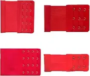 [Whyzsjnclg] Bra Extender Elastic Lingerie Extenders Extension Strap Bra Band Breathing 5 4 3 2 Hooks 4pcs Red, Bra Extender
