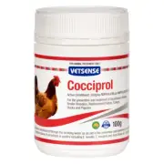 Vetsense Cocciprol 100g Chickens Turkeys Ducks Pigeons Broilers Broiler Breeder